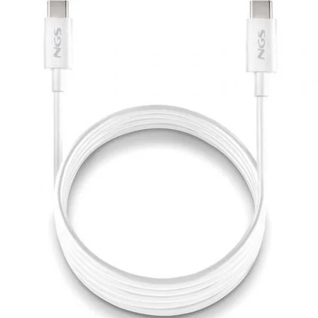 NGS Zyro Cable USB 2.0 Tipo-C Macho a Macho 60W 480Mbps 1m Blanco NGS Zyro Cable USB 2.0 Tipo-C Macho a Macho 60W 480Mbps 1m Blanco